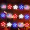 2 Pcs 4th of July Decorations Lights Red White Blue String Lights 10ft 30 LED Patriotic Stars American Flag Battery Operated Decor for Fourth of July Independence Day, Star Flag